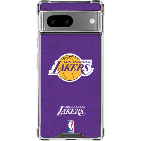 NBA Los Angeles Lakers Purple Primary Logo Google Pixel 7a Clear Case
